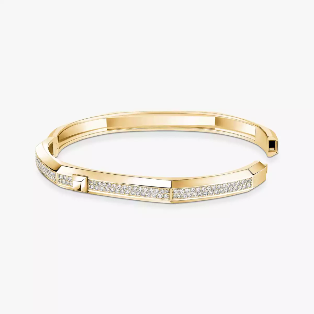 Bracelet Moderniste pavé, moyen modèle