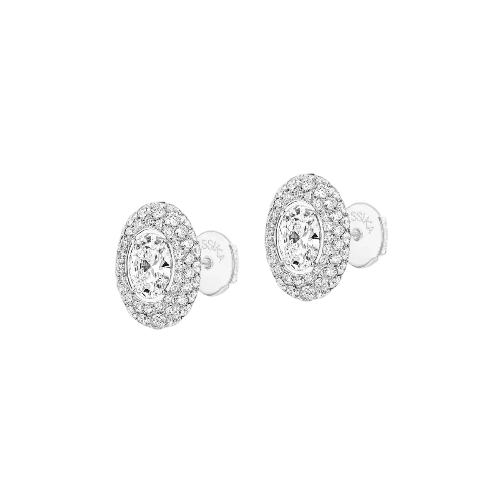 Boucles d'oreilles Divine Enigma taille ovale
