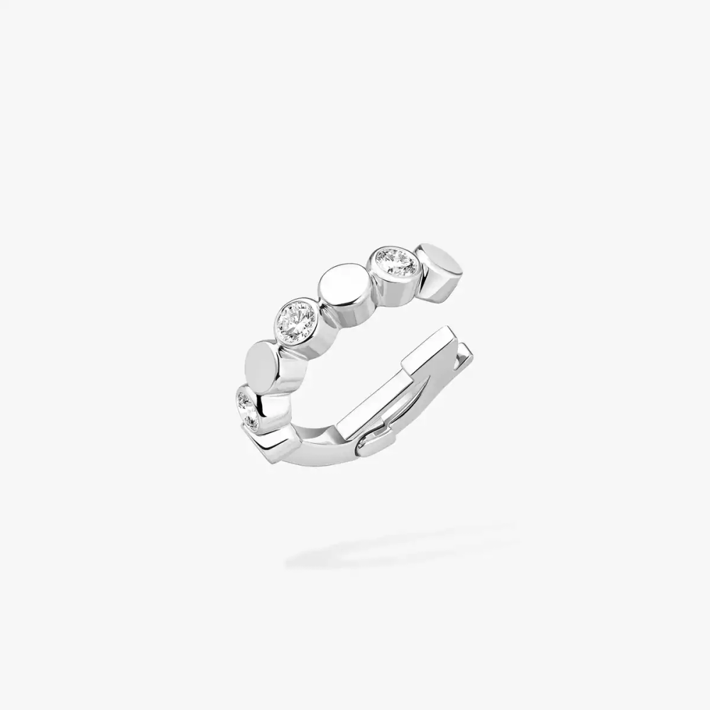 Clip d'oreille D-Vibes Mono clip d'oreille en or blanc D-Vibes