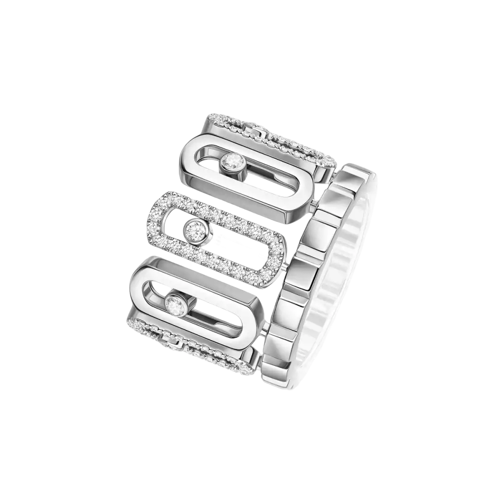 Bague Move Iconica Bague Diamant Or Blanc