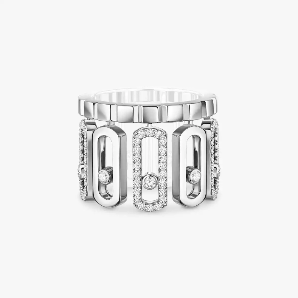 Bague Move Iconica Bague Diamant Or Blanc