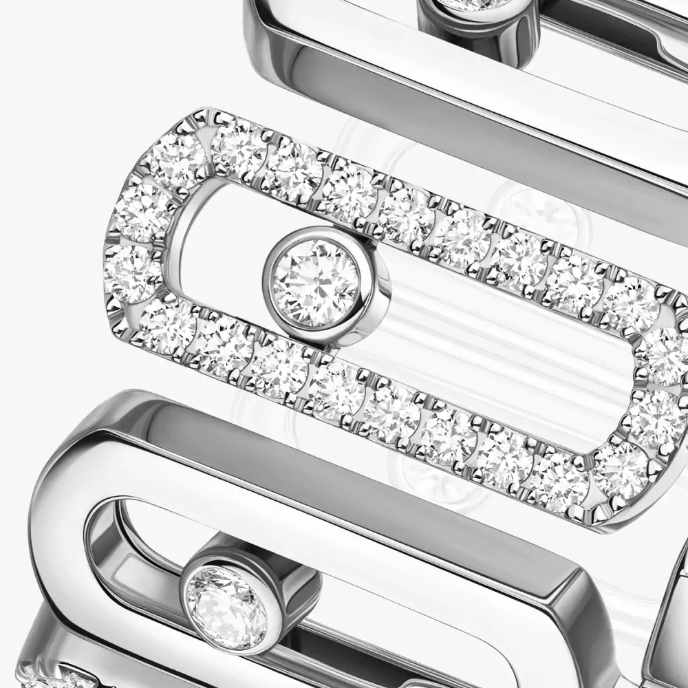 Bague Move Iconica Bague Diamant Or Blanc