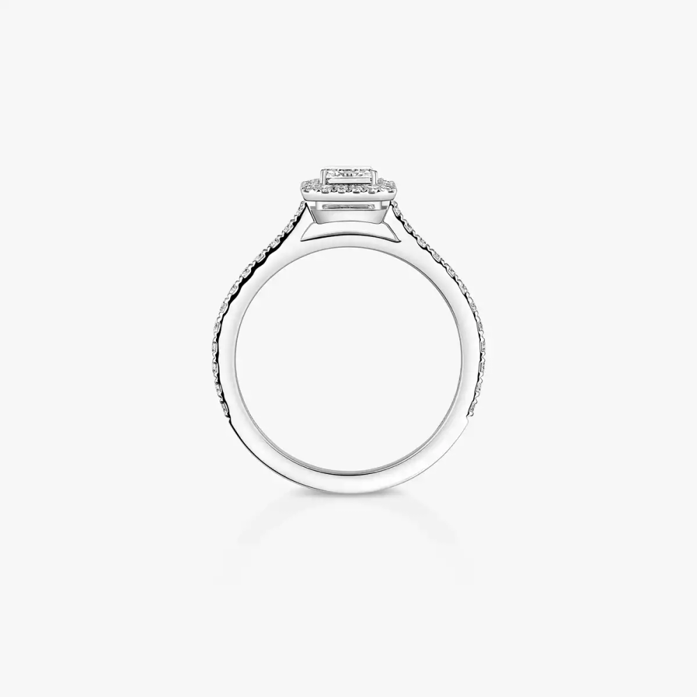 Bague solitaire Joy taille émeraude, moyen modèle