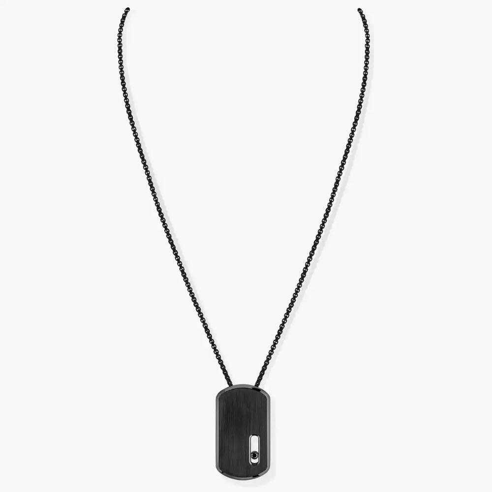 Collier pendentif Move Titanium noir Collier pendentif diamant Move Titanium black