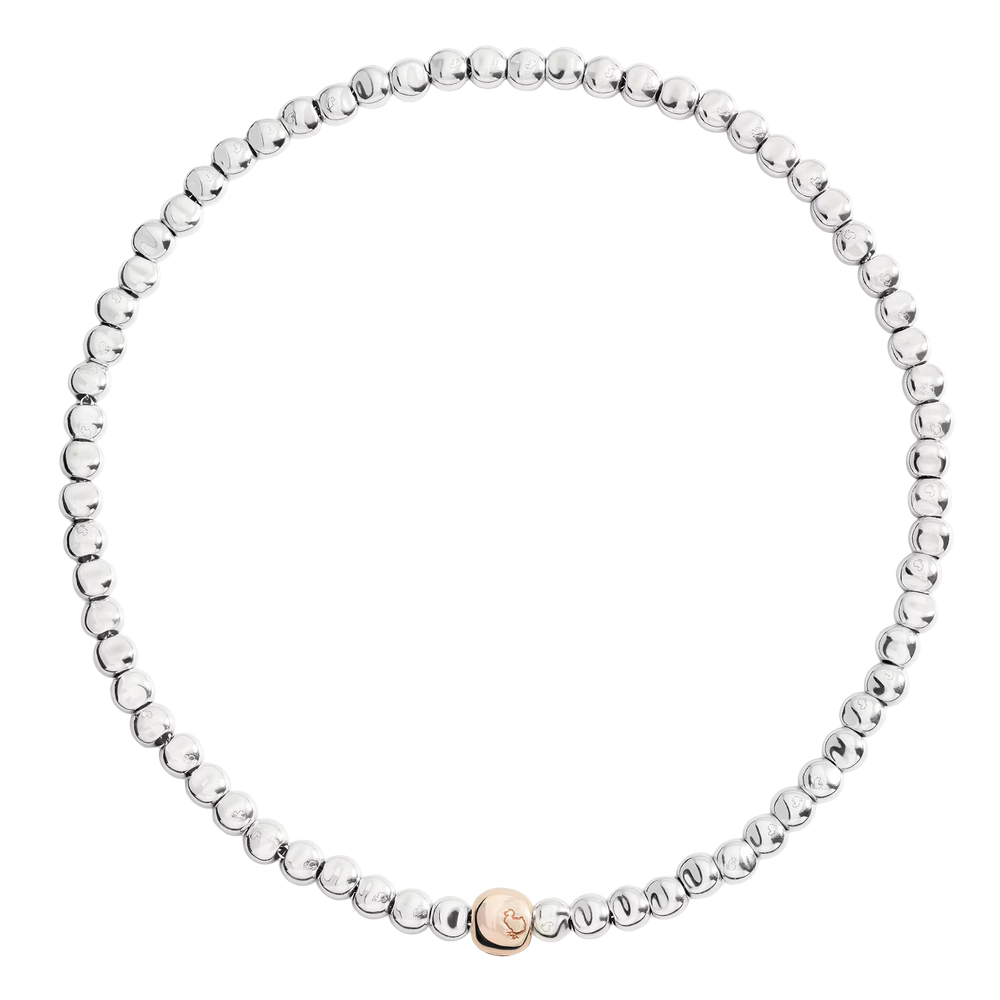 Collier Pepita Argent Et Or Rose
