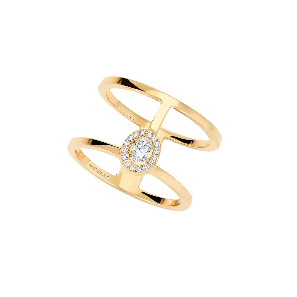 Bague Glam'Azone Bague diamant Glam'Azone 2 rangs en or jaune 18 carats