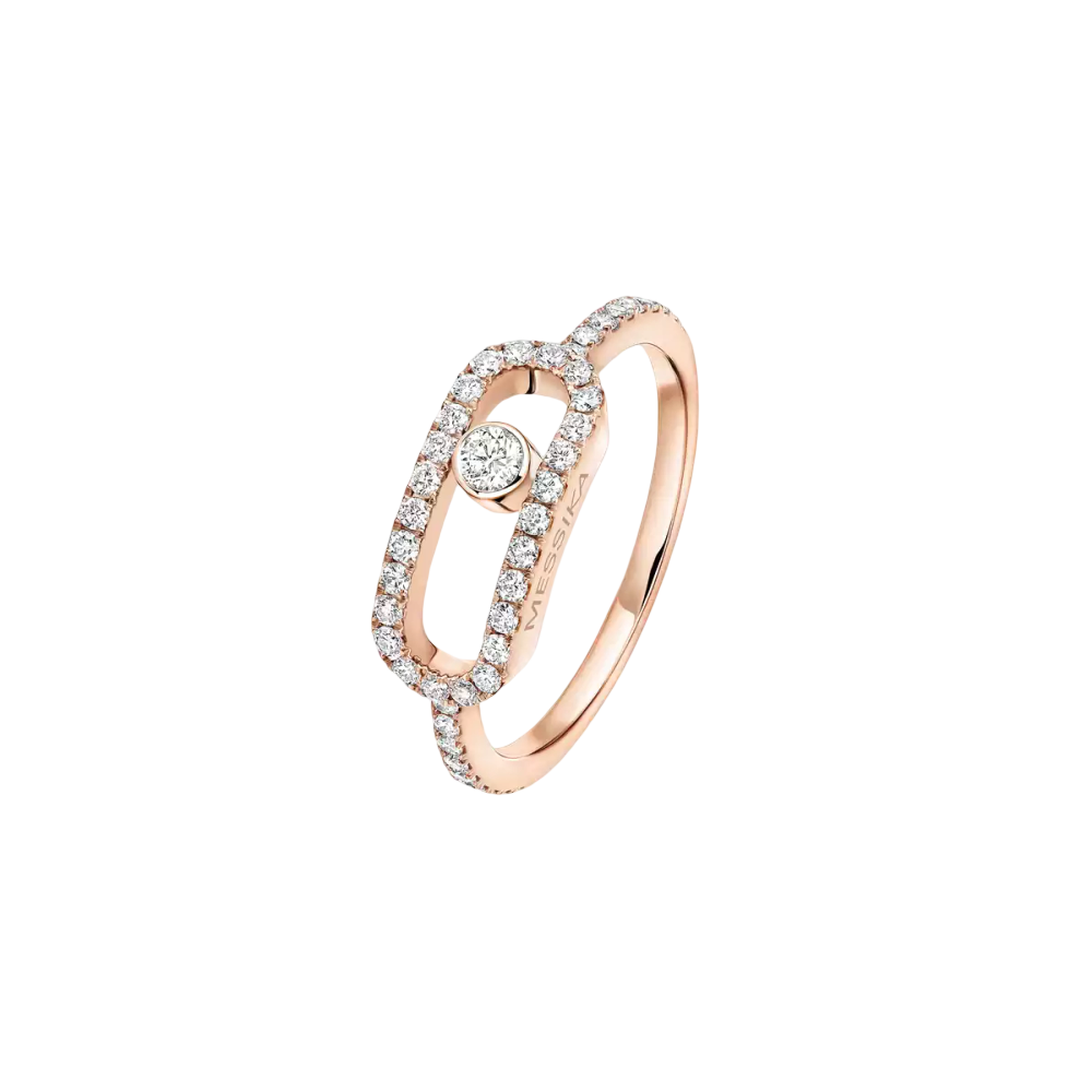 Bague Move Uno pavée, grand modèle