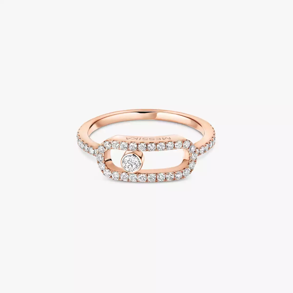 Bague Move Uno pavée, grand modèle