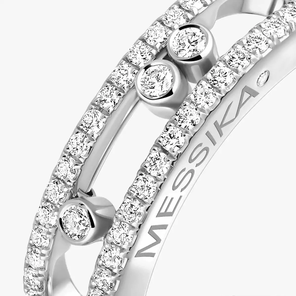 Bague Move Classique pavée, petit modèle