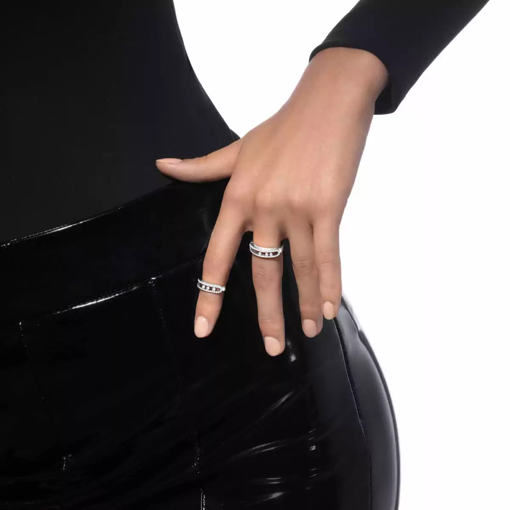 Bague pavée Baby Move Bague Diamant Or Blanc