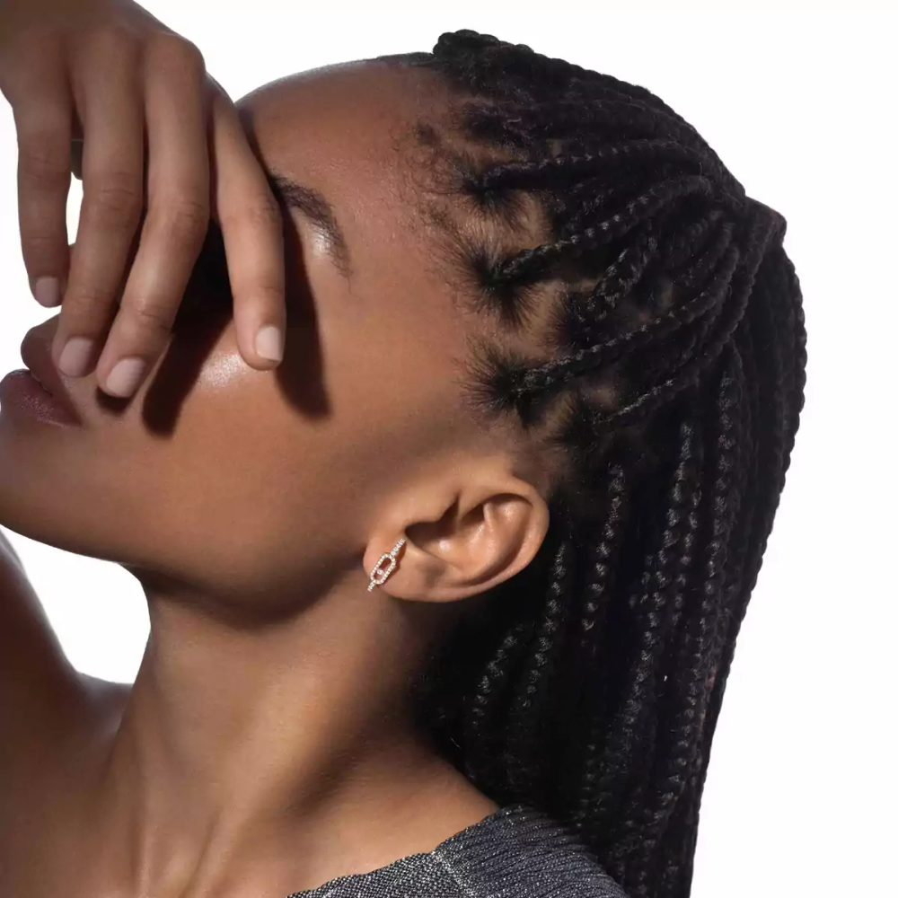 Mono boucle d'oreille Move Uno pavée