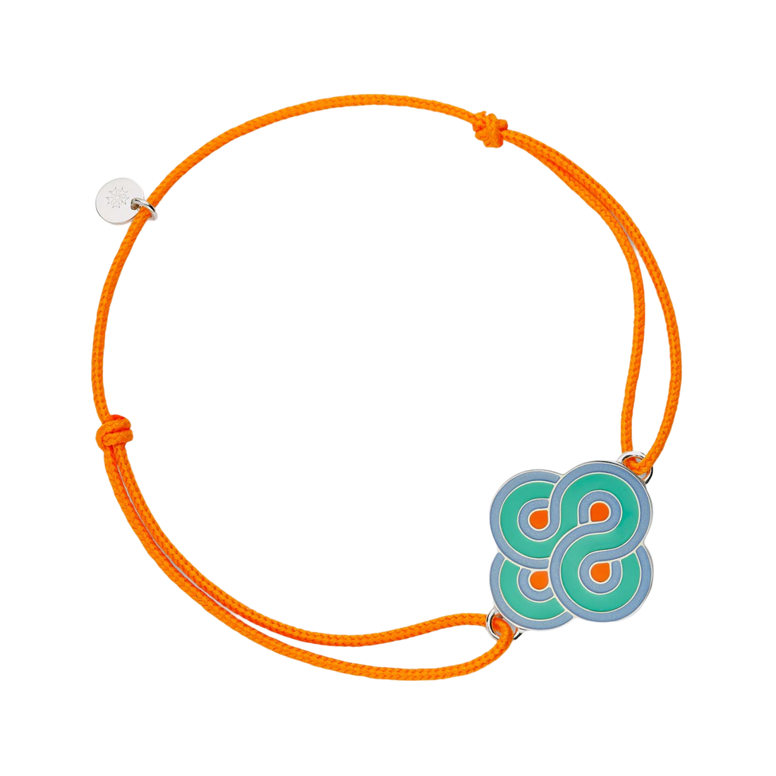 Bracelet Argent Enlacé Vert d'eau