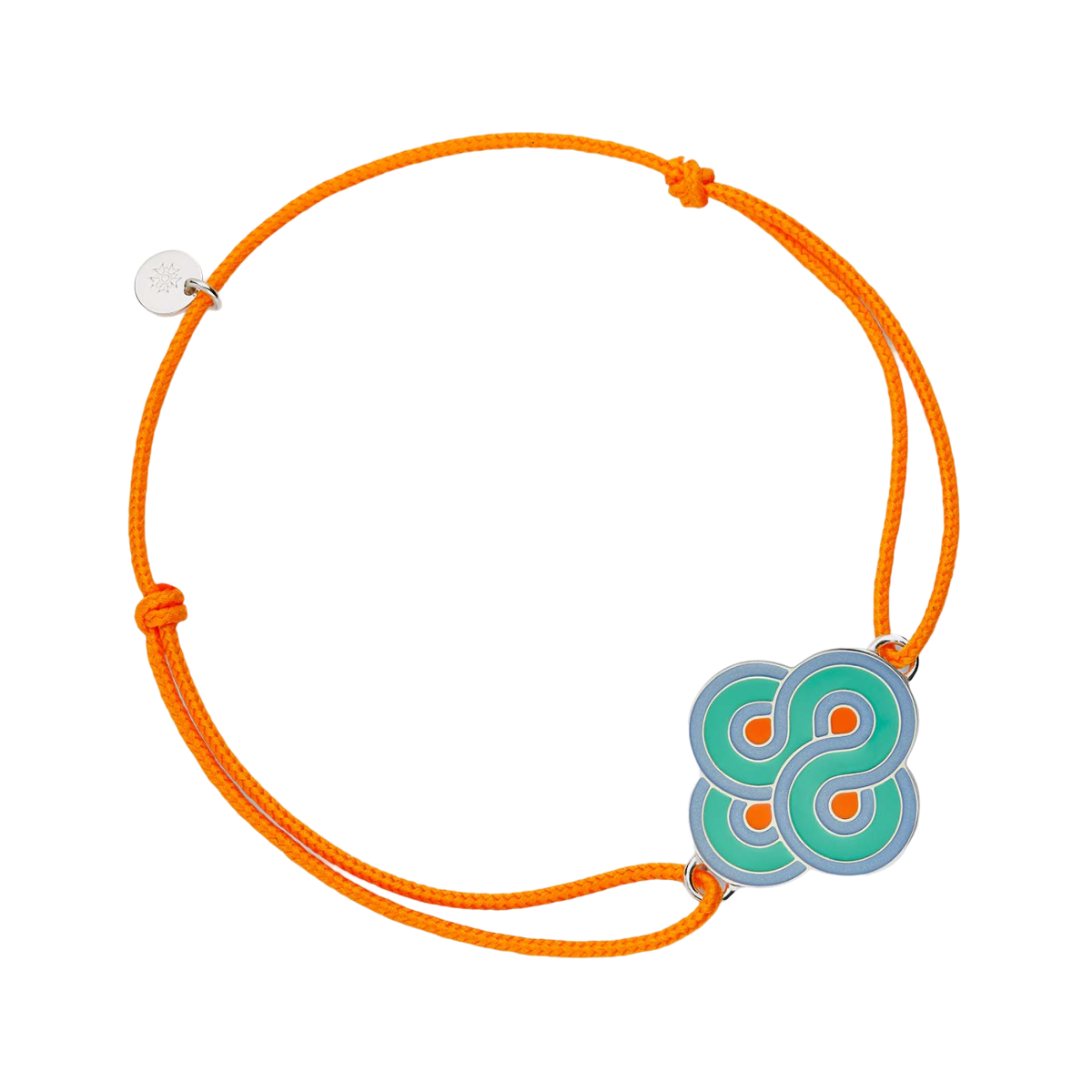 Bracelet Argent Enlacé Vert d'eau