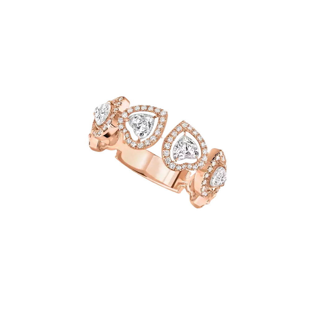 Alliance multi Joy cœur Bague Diamant Or Rose