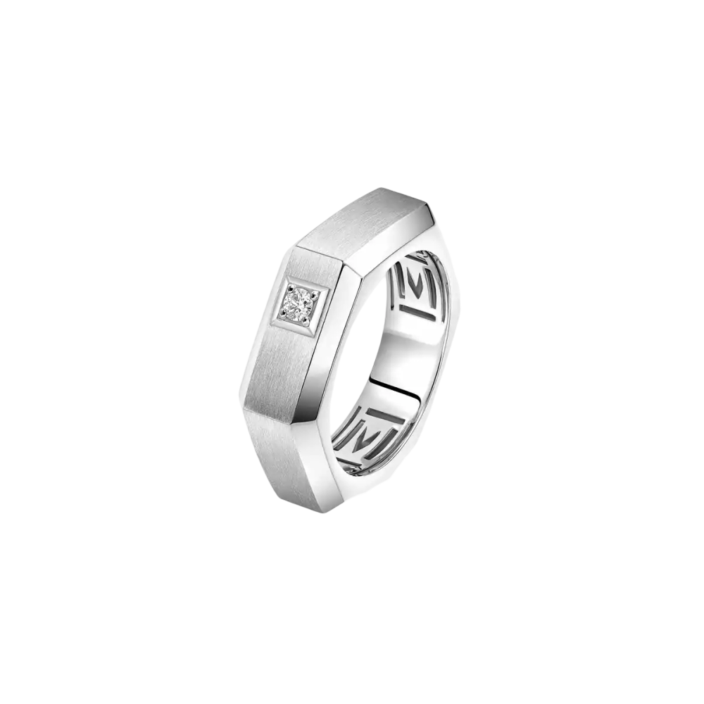 Bague Moderniste brossée, moyen modèle