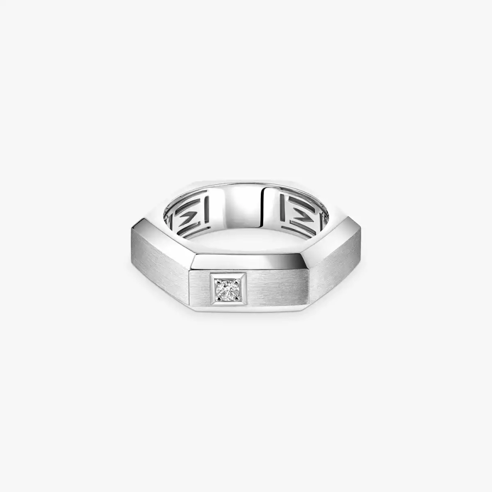 Bague Moderniste brossée, moyen modèle