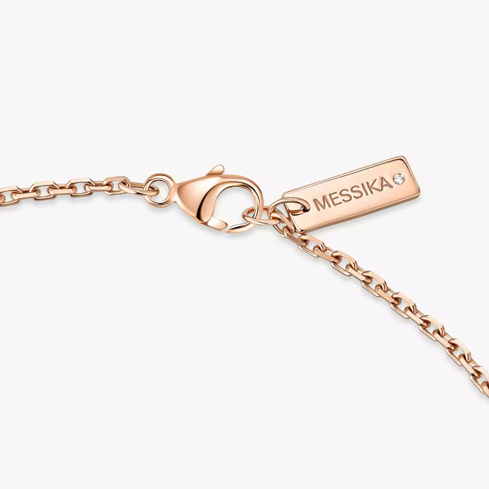 Collier cravate Moderniste Collier cravate diamant or rose Moderniste
