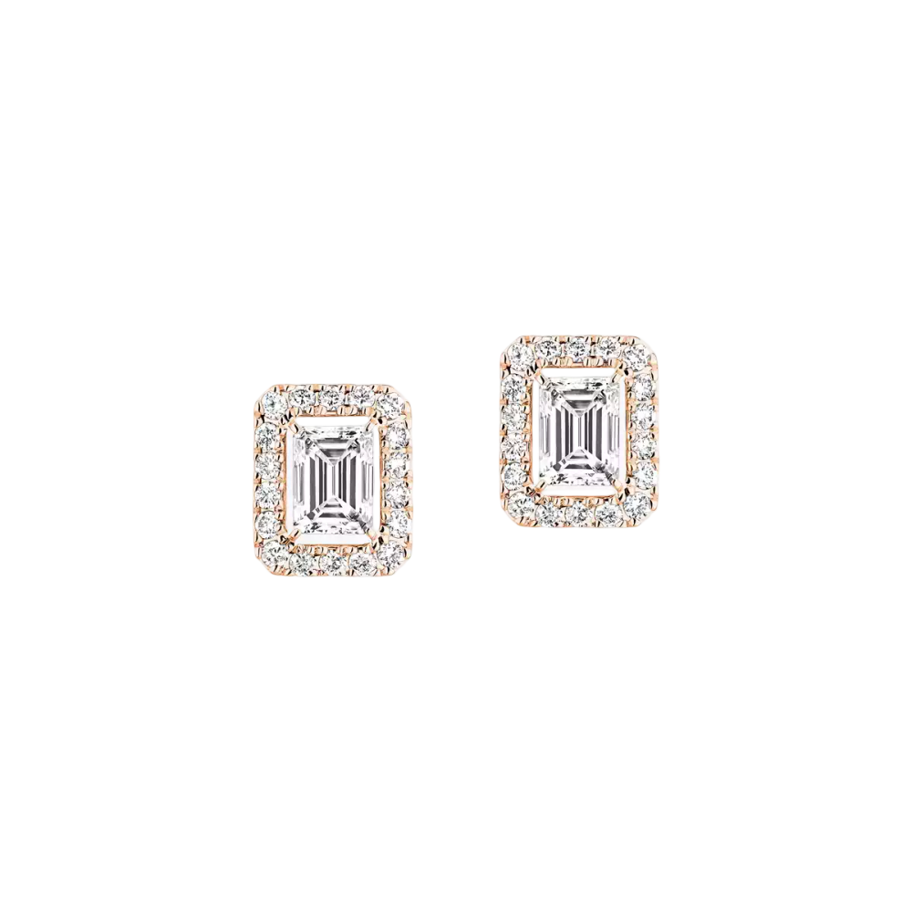 Boucles d'oreilles Joy taille émeraude, petit modèle