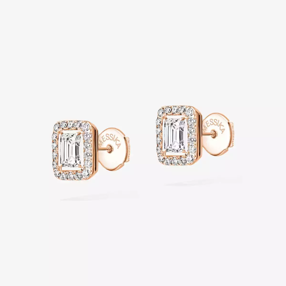 Boucles d'oreilles Joy taille émeraude, petit modèle