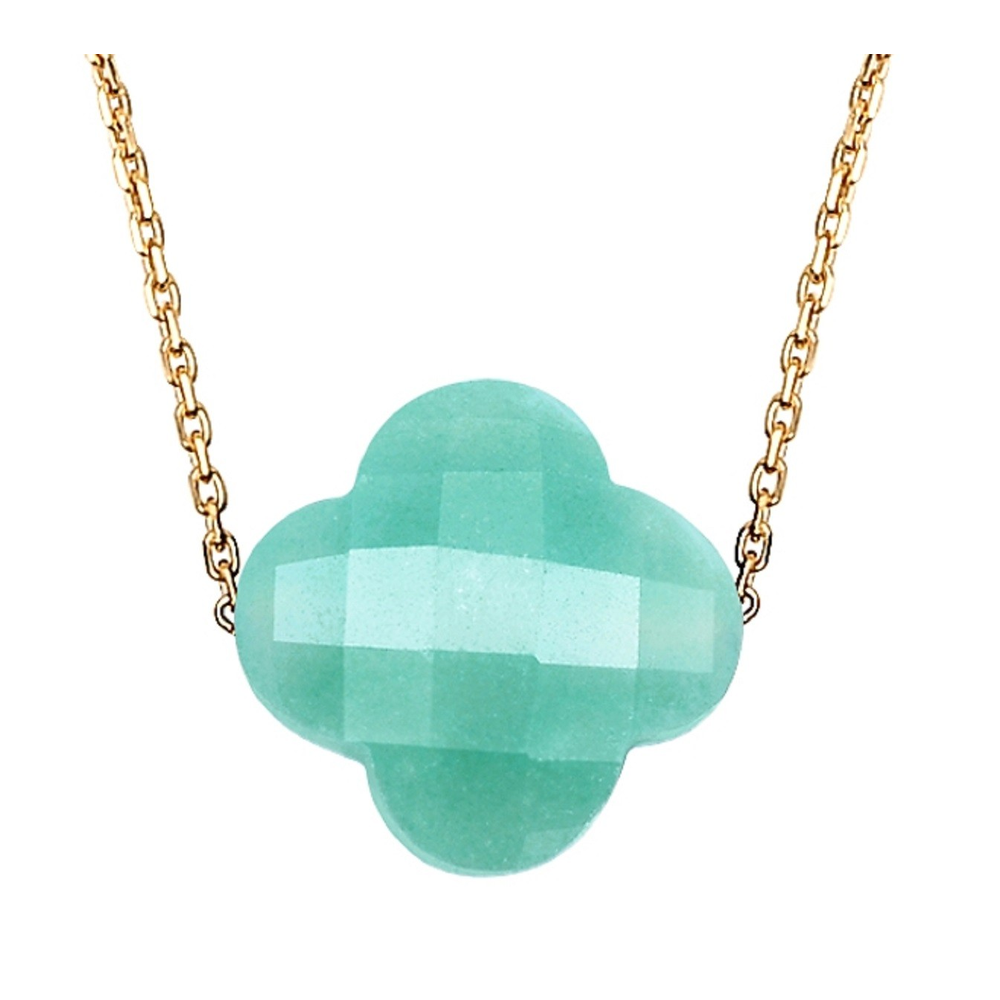 Collier, Amazonite, Or Jaune