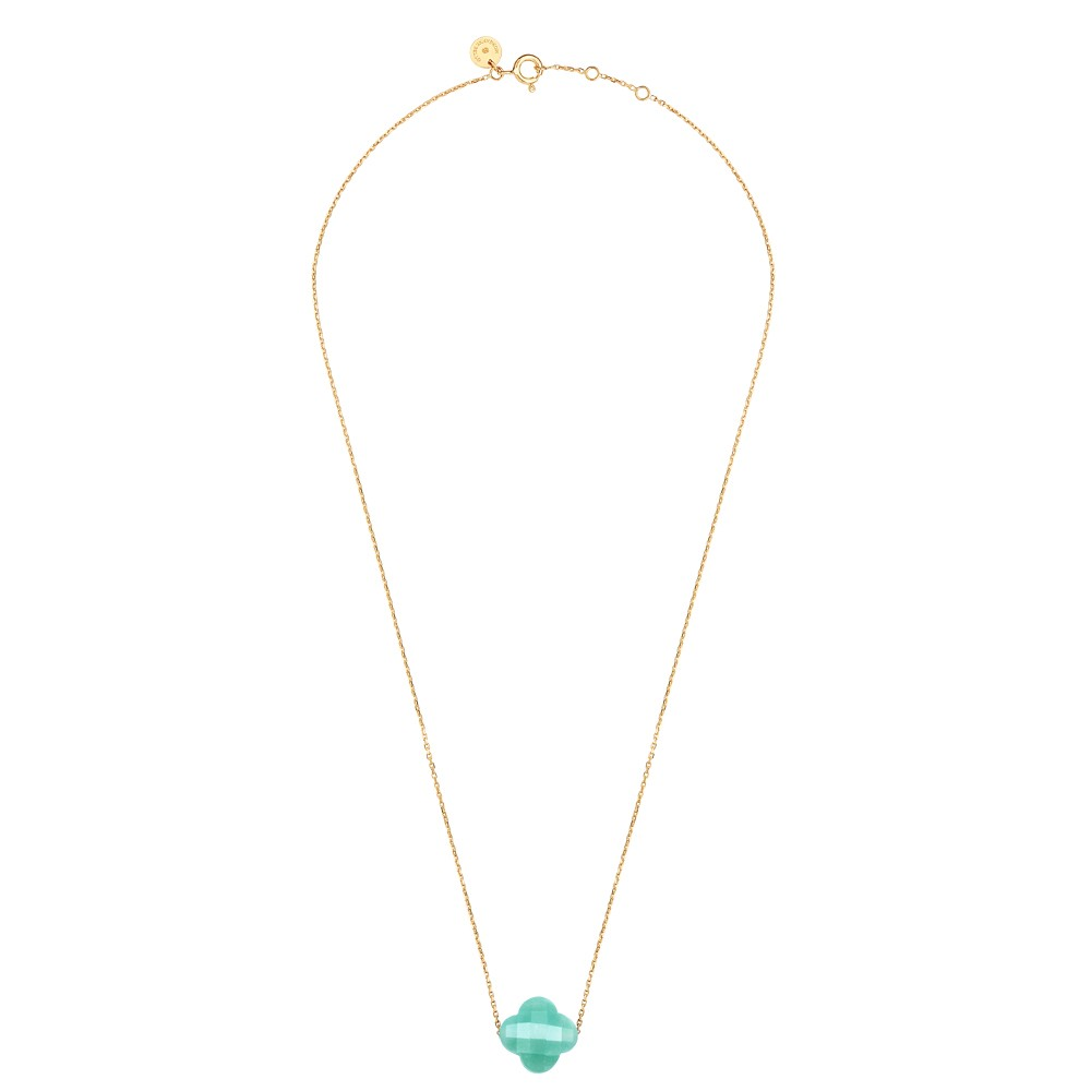 Collier, Amazonite, Or Jaune
