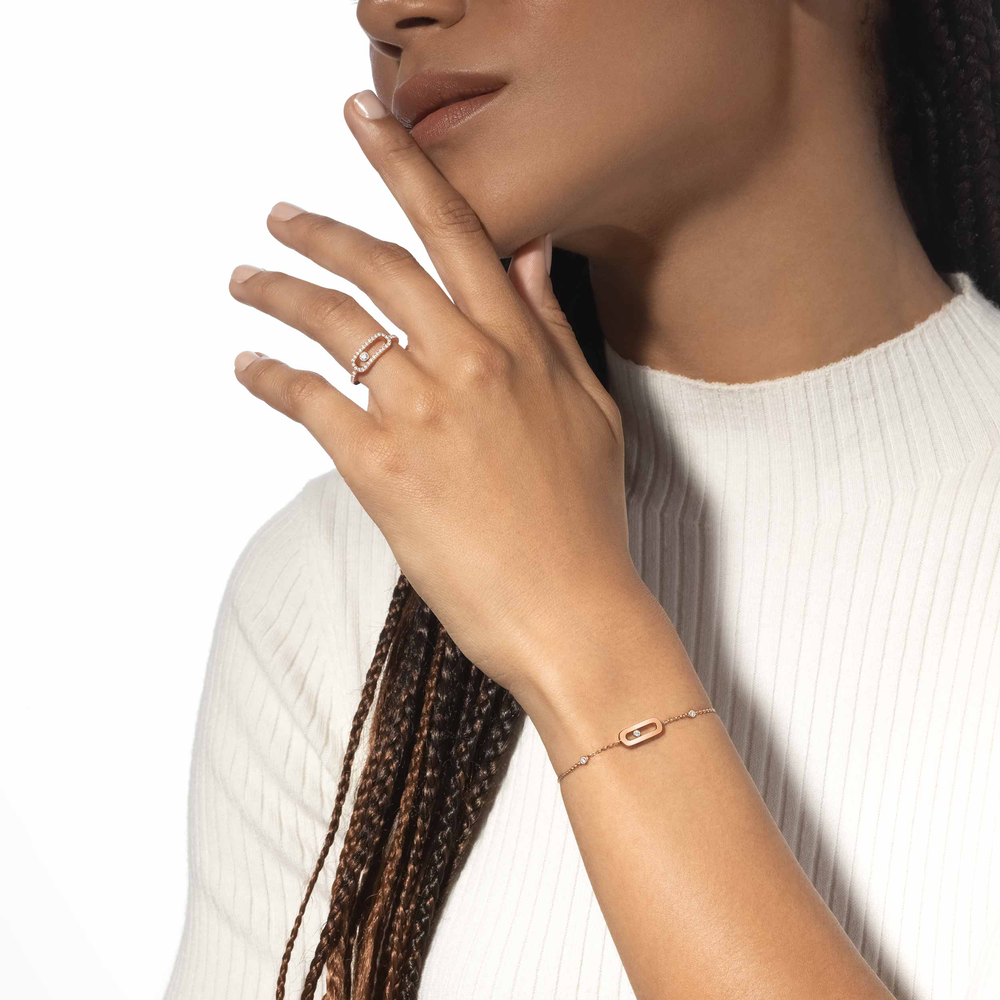 Bracelet Move Uno Bracelet Diamant Or Rose