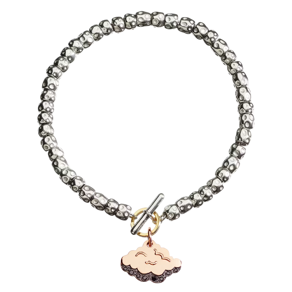 Bracelet Granelli & Nuage Or Rose Et Diamants