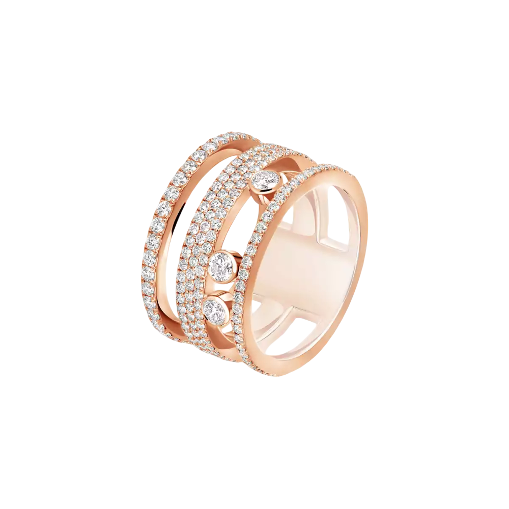 Bague Move Romane pavée, grand modèle
