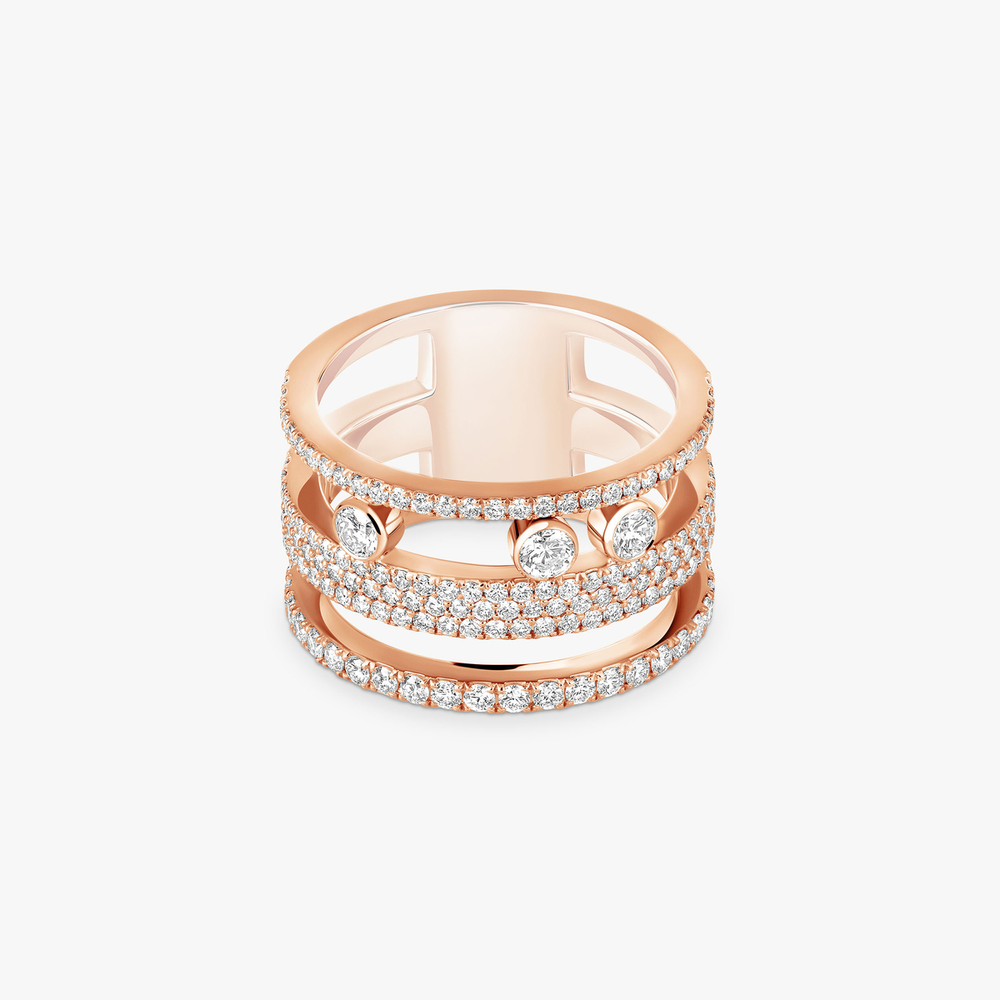 Bague Move Romane pavée, grand modèle