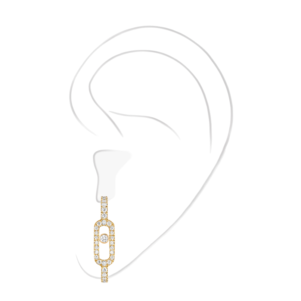 Mono boucle d'oreille Move Uno pavée