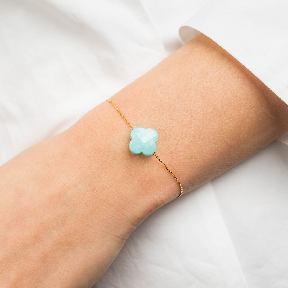 Bracelet, Amazonite, Or Jaune - Bijouterie Aurea｜Morges