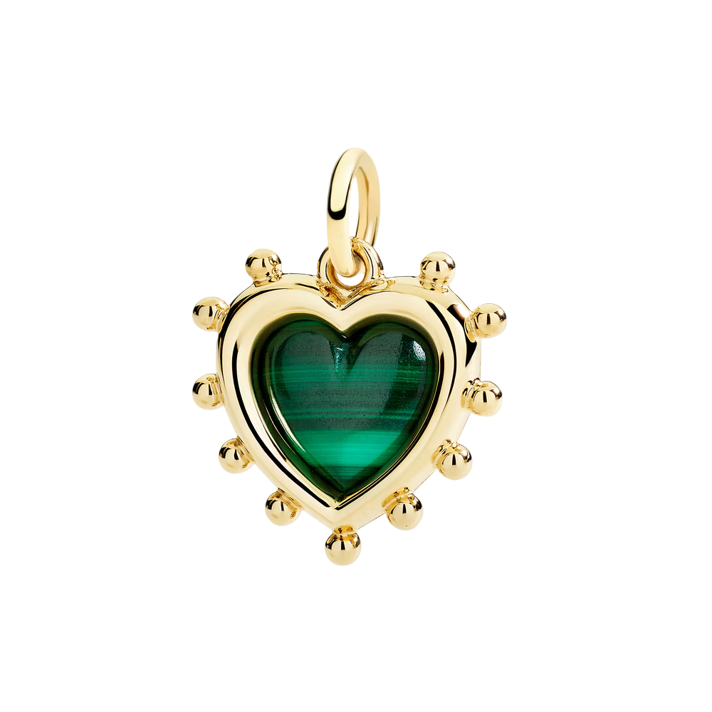 Pendentif Coeur Avec Malachite