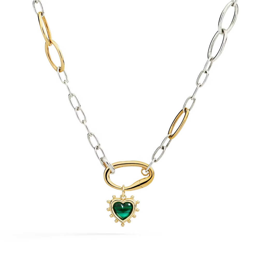 Pendentif Coeur Avec Malachite