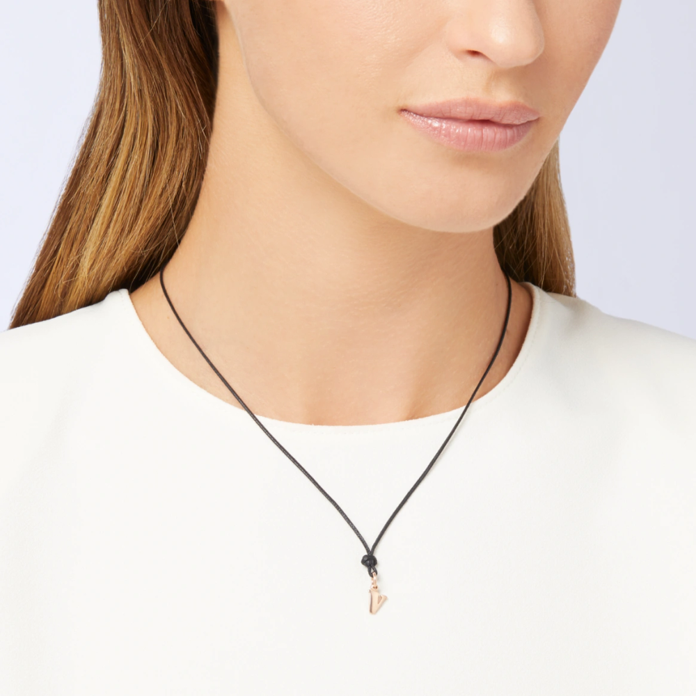 Pendentif Lettre V Or Rose