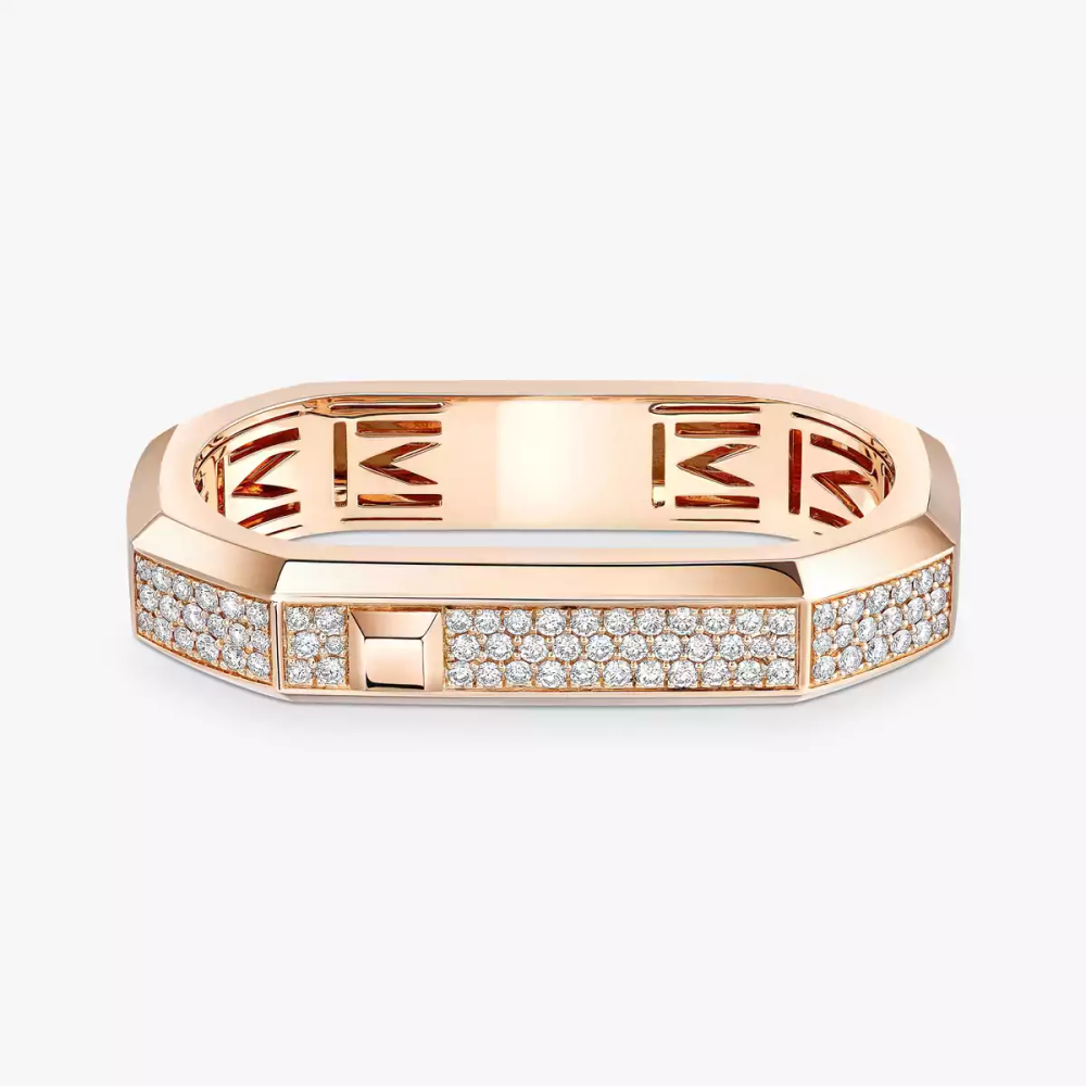 Bague deux doigts Moderniste Bague diamant 2 doigts en or rose Moderniste
