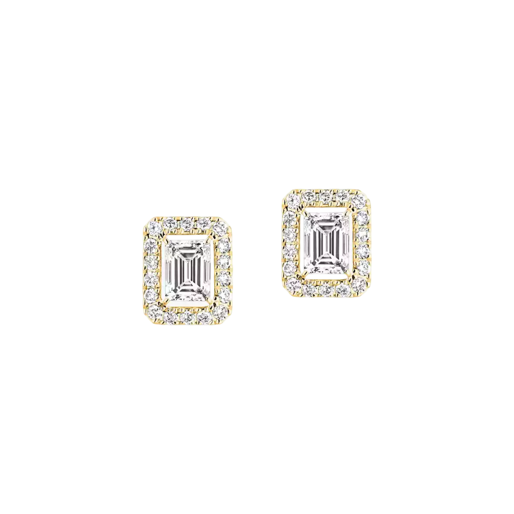 Boucles d'oreilles Joy taille émeraude, petit modèle