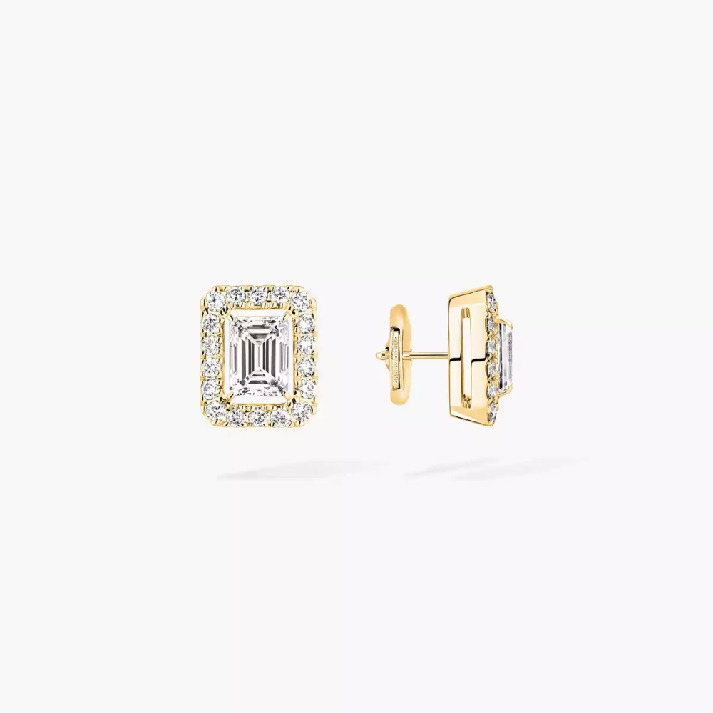 Boucles d'oreilles Joy taille émeraude, petit modèle