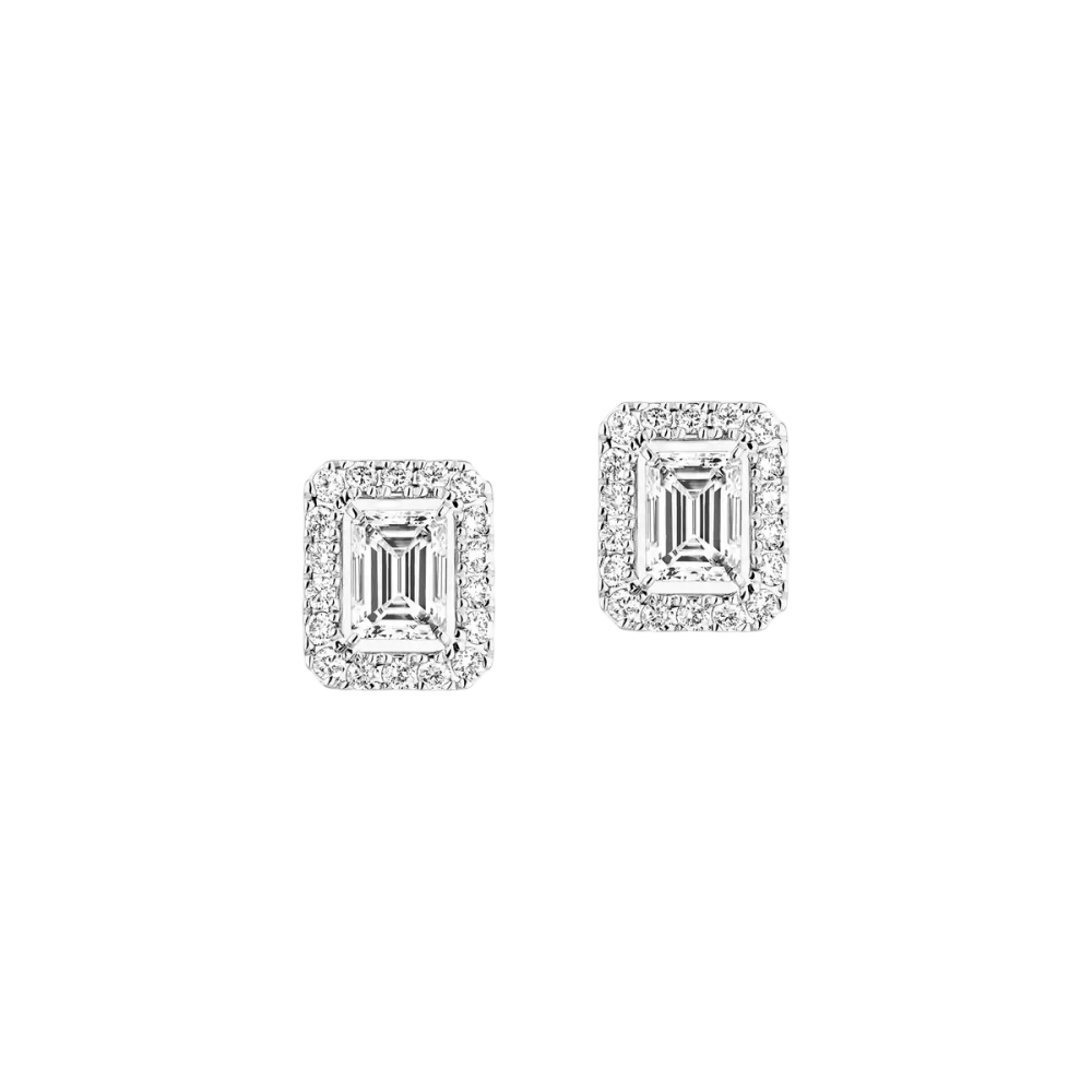 Boucles d'oreilles Joy taille émeraude, petit modèle