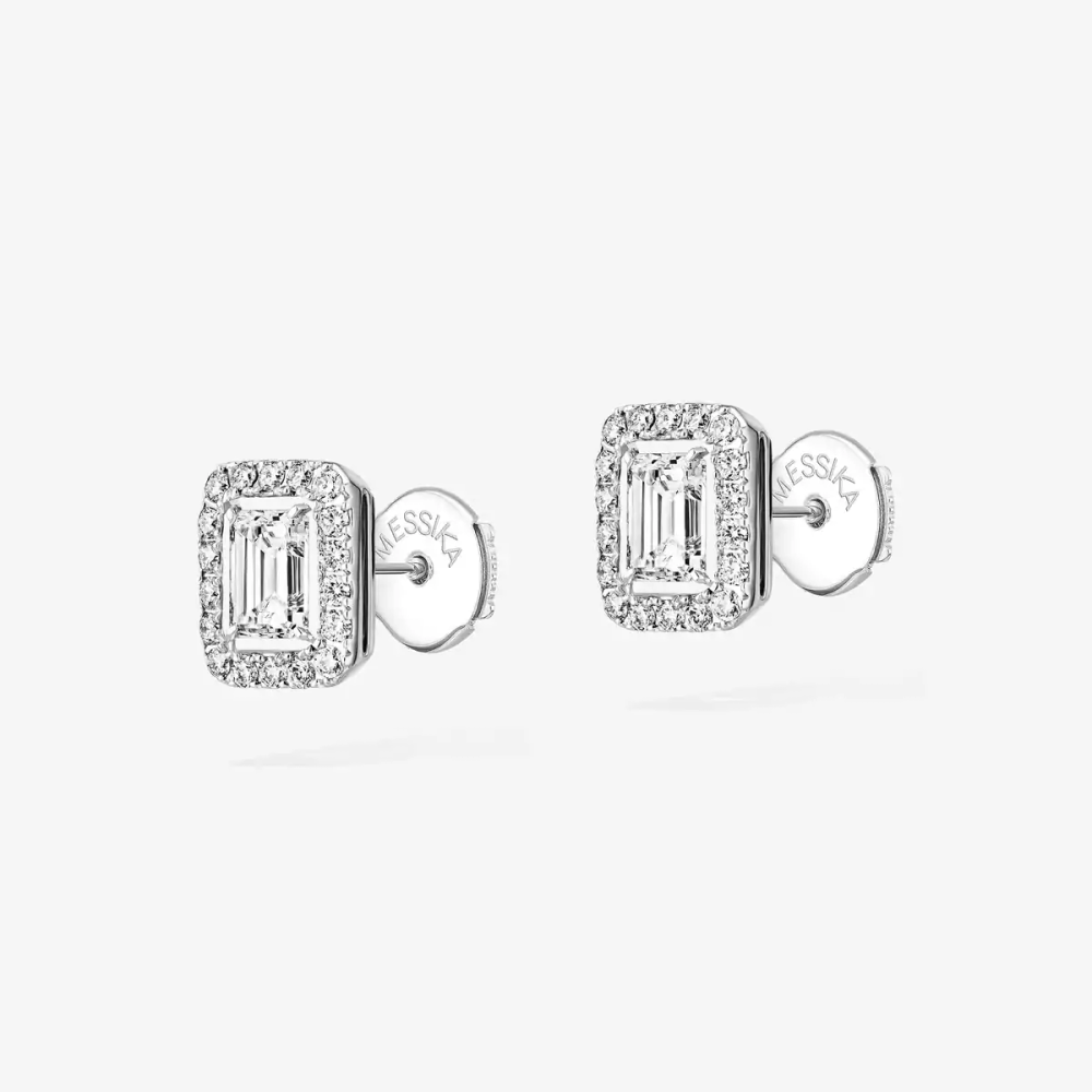 Boucles d'oreilles Joy taille émeraude, petit modèle