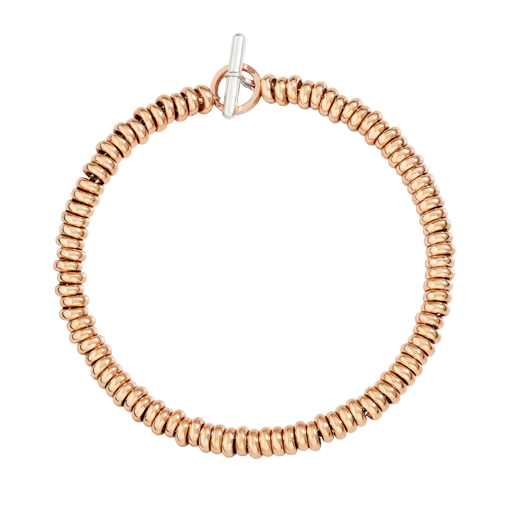 Bracelet Rondelle Or Rose