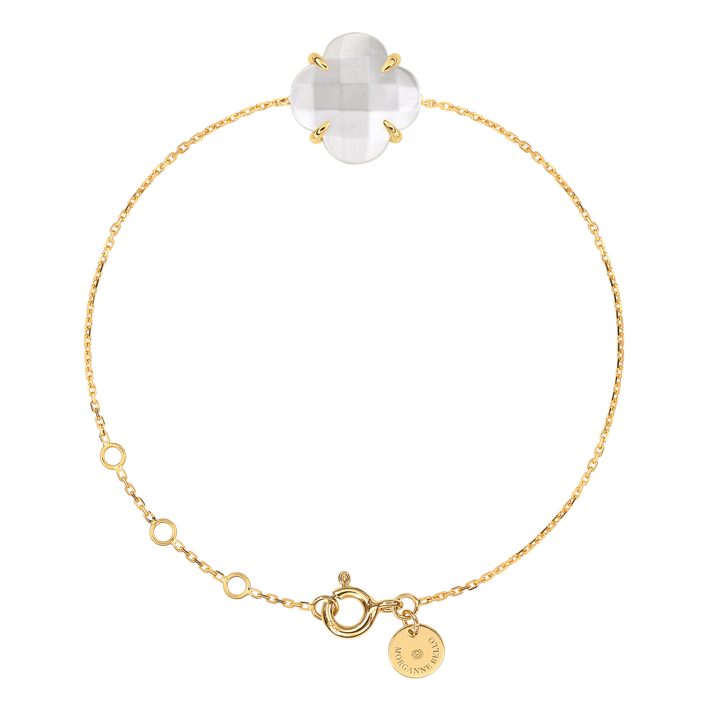 Bracelet, Nacre Blanche, Or Jaune