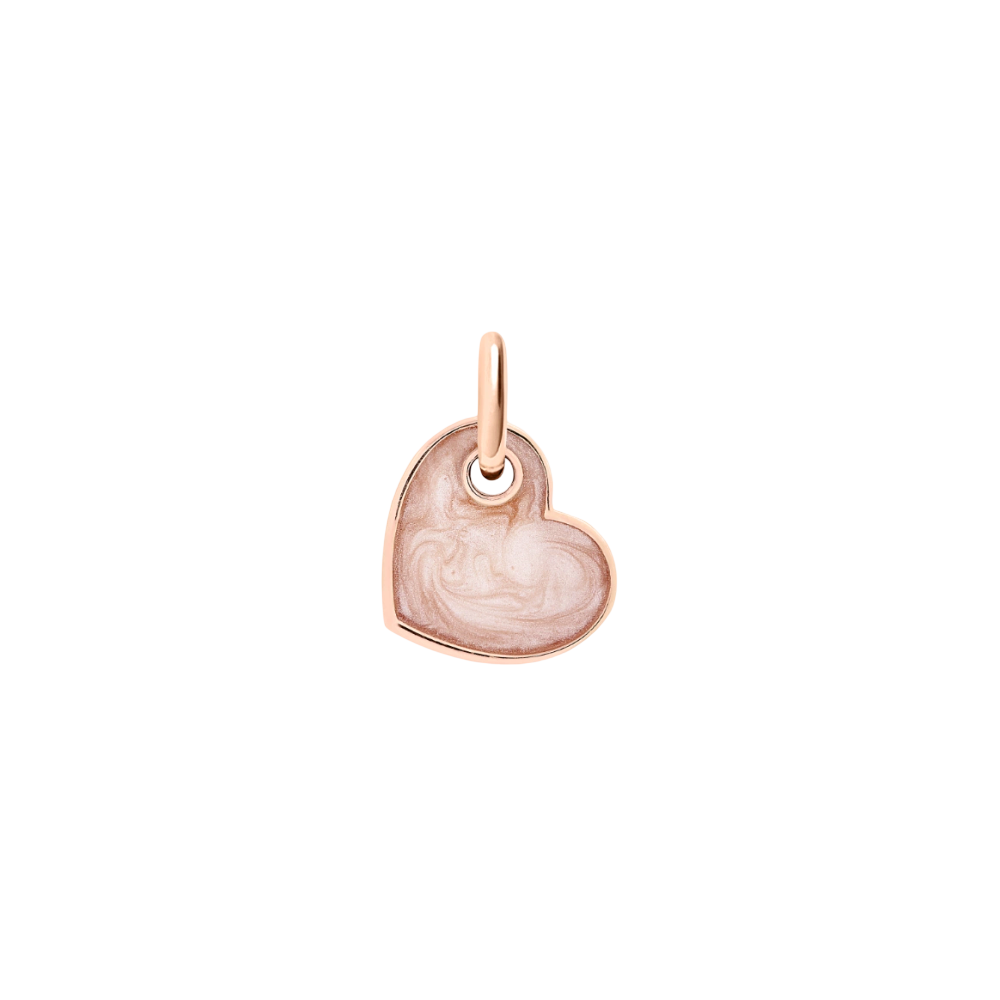 Pendentif Cœur Or Rose & Émail - Bijouterie Aurea｜Morges