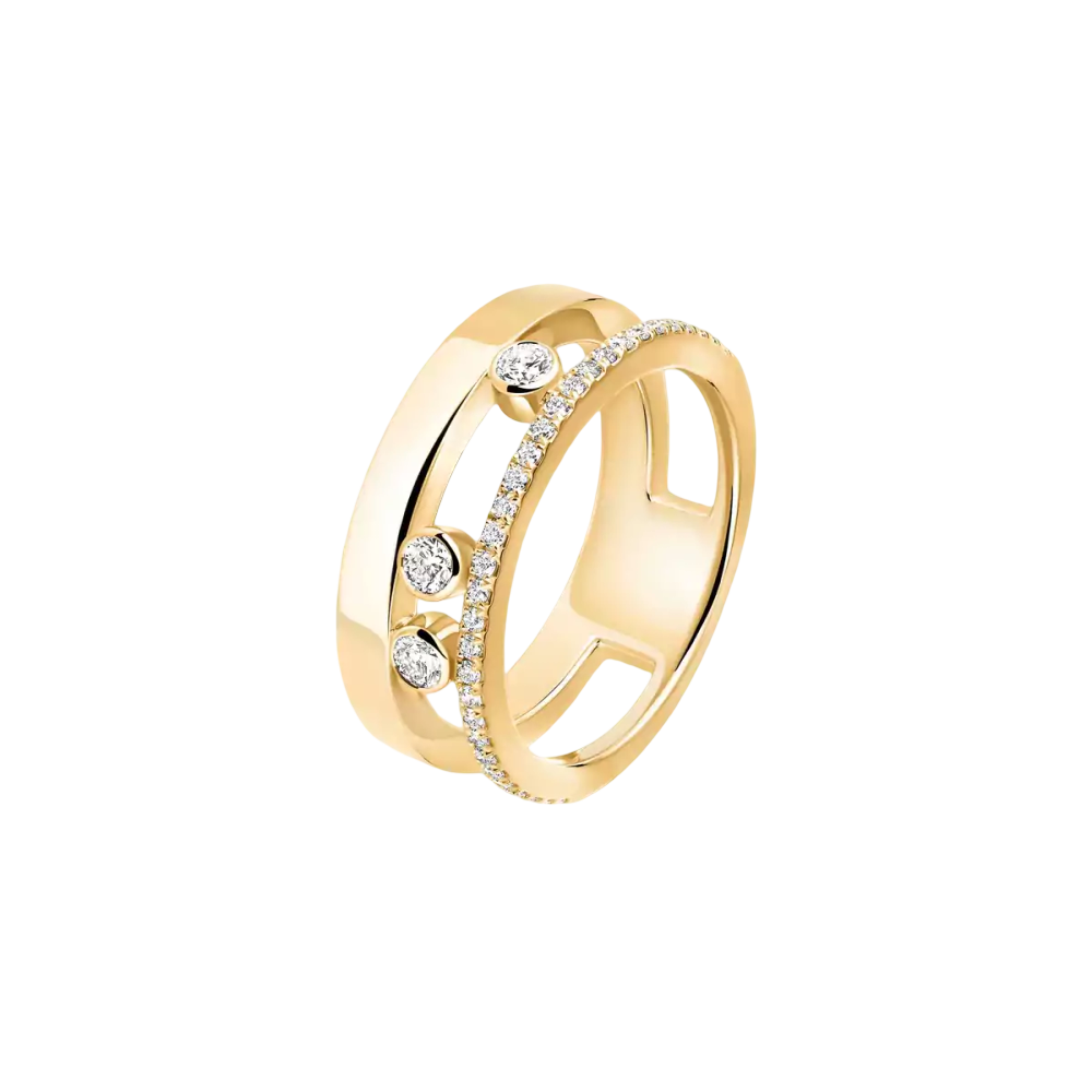 Bague Move Romane semi-pavée, petit modèle