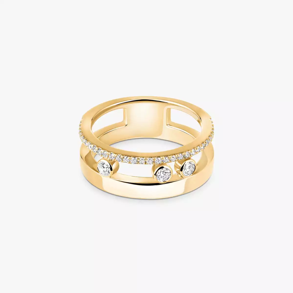 Bague Move Romane semi-pavée, petit modèle