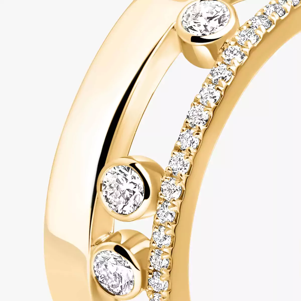 Bague Move Romane semi-pavée, petit modèle