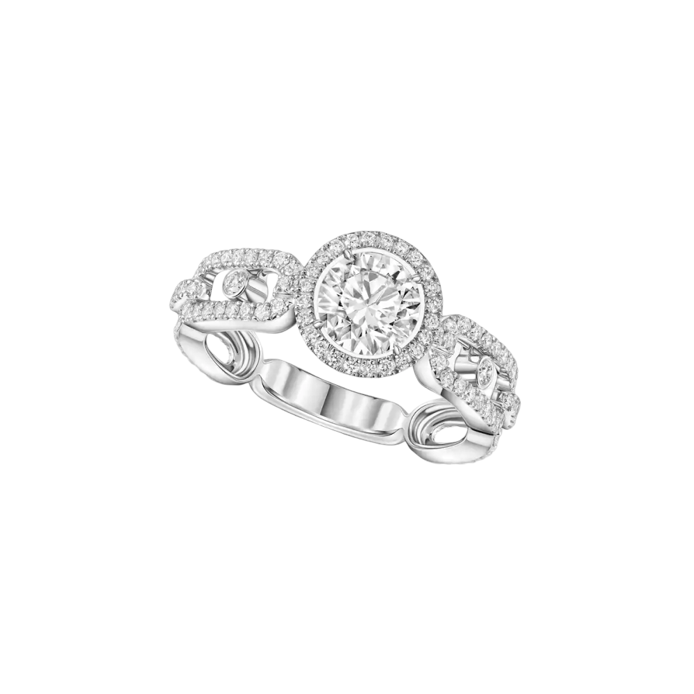 Bague solitaire Move Link, grand modèle