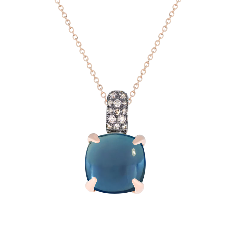 Collier Topaze London Blue