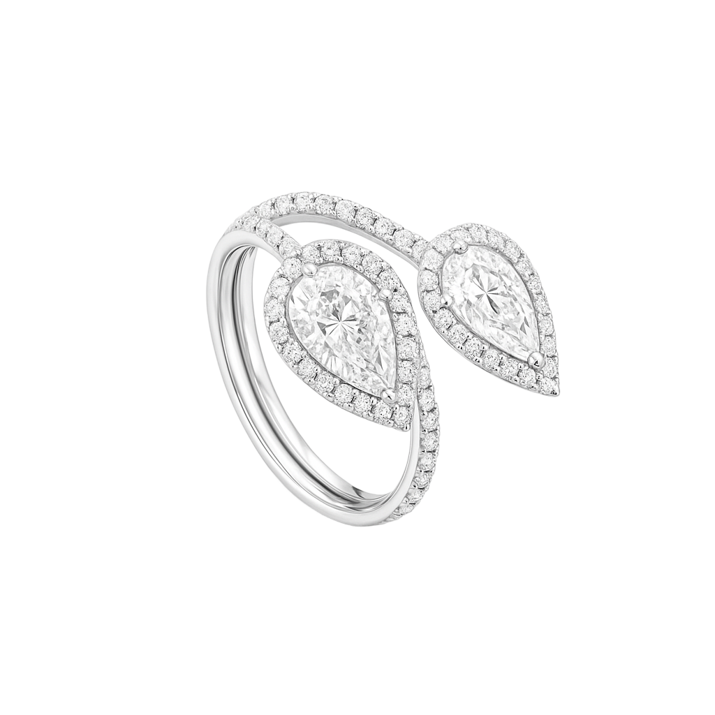 Bague diamants poires