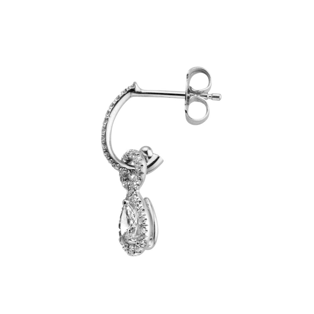 Boucles diamants poires