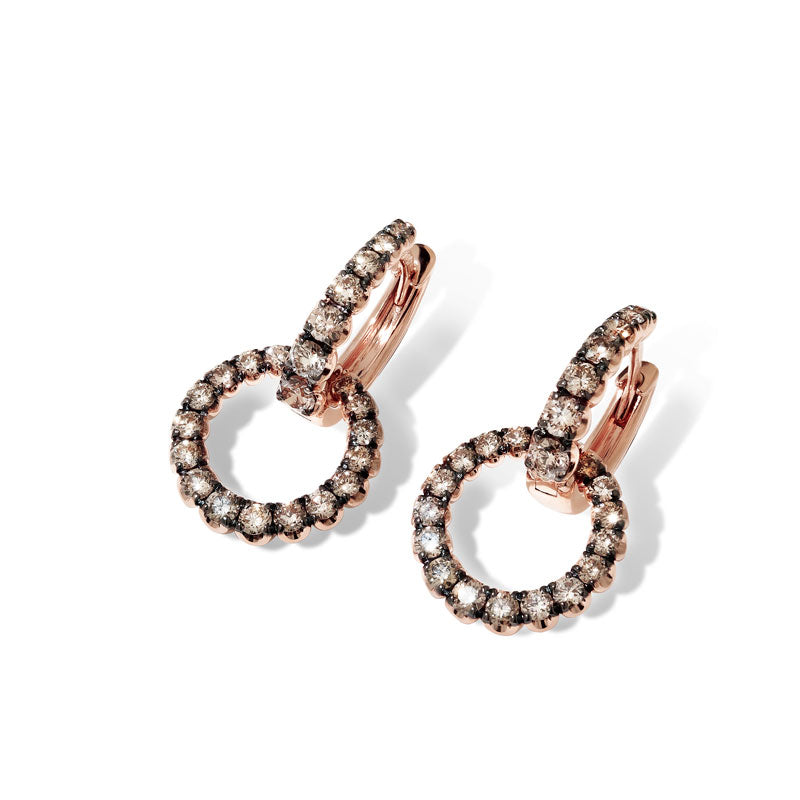 Boucles Archetti Diamants Bruns